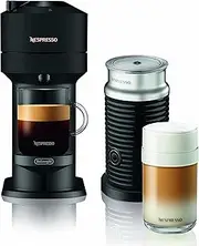 [De'Longhi] Nespresso Vertuo Next with Aeroccino ENV120.BMAE, Automatic Coffee Maker with Milk Frother, Single-Serve Capsule Coffee Machine, 4 Cup Sizes, Welcome Set Included, 1500W, Black Matte