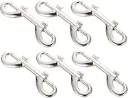 Sosoport 2sets Sturdy Dog Chain Double Hook Pet Leash Fixing Hooks Snap Clips for Ropes 6pcs*2