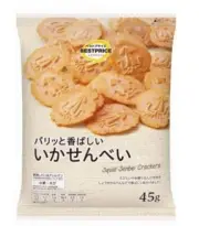 Top Value crispy and fragrant squid crackers Ika Senbei 45g Japanese Snack Kashi