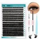GEMERRY DIY Lash Extension Kit for Beginners 280 PCS Individual Lash Clusters...