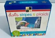 THE DOTS, STRIPES & PLAIDS with Glitter, Premium Card Craft Scrapbook 101 Pieces
