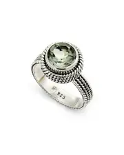 Samuel B. Silver 2.50 ct. tw. Green Amethyst Ring
