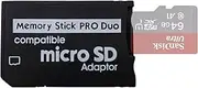 LEAGY PSP 1000, PSP 2000, PSP3000 Memory Stick Adapter, Micro SD to Memory Stick PRO Duo MagicGate Card for,Handycam, Camera, Sony Playstation Portable