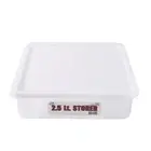 10 x Thin 2.5L Plastic Storage Box Container Food Grade Fridge Freezer Organizer