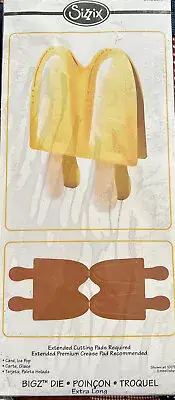 NEW Sizzix Bigz Die Extra Long Yellow Ice Pop Card, 4.5" x 6" Assembled
