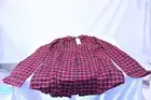 Shirt Cabin Farm Lumberjack Red / Black Plaid Shirt Button Down LS Size Small