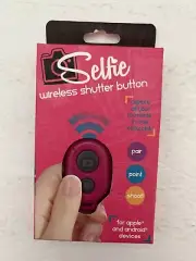 Selfie Wireless Pink Shutter Button for Apple and Android Devices 30ft