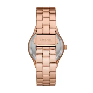 FOSSIL 鏤空機械錶 36mm 女錶 手錶 腕錶 BQ3651 玫瑰金色鋼錶帶(現貨)