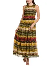 Anne Klein Smocked Bodice Patio Midi Dress