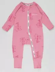 NEW BONDS Pink Rose Blush Eyelet Wondercool zippy wondersuit - size 00 / 3 - 6m