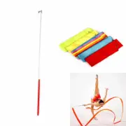 6M Dance Ribbon Gym Rhythmic Art Gymnastic Ballet Streamer Twirling Rod 5ColD^Z8