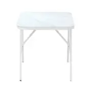 Livsip Outdoor Dining Table Patio Indoor White Marble-style