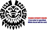 Vinyl Decal Sticker - MAYAN MASK PATTERN Car Truck Bumper Window Wall JDM Fun 9"