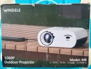 Windele Upgraded 5G WiFi Bluetooth Projector, M8 Native 1080P Video Black& White