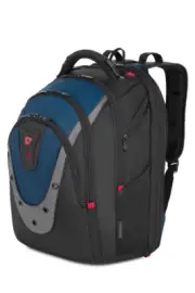 Swiss Gear - IBEX 17'' Laptop Backpack -Black/Gray/Blue (19" x 15" x 10")