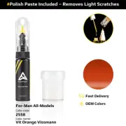 Touch Up Paint For Man All Models 2558 Vit Orange Vissmann With Polish Paste