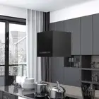 Island Range Hood 3 Speed Touch Sensor Black 37 cm Modern Kitchen 1021