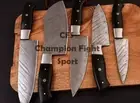 New Customized 5pcs Knives Set Damascus Steel Blade High Quality Gift For Her