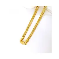 在飛比找ETMall東森購物網優惠-首飾網紅同款仿黃金色項鏈女鍍24K金色素鏈條鍍金鎖骨鏈