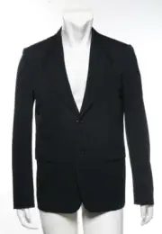 COMME DES GARCONS HOMME PLUS Black Jacket Blazer Silk Patchwork Lining M NEW