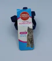 Grreat Choice Kitten Harness Nylon 8"-12" Girth Navy Blue