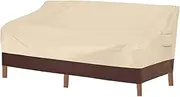 [Vailge] Heavy Duty Patio Sofa Cover, 100% Waterproof 3-Seater Outdoor Sofa Cover,Lawn Patio Furniture Covers with Air Vent and Handle,Beige&Brown