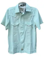 NWT Rowel Guayabera Trevi Perfomance Shirt Saltwater Small Western Pearl Snap