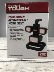 Hyper Tough 2000-Lumen LED Rechargeable Work Light & Detachable Spotlight