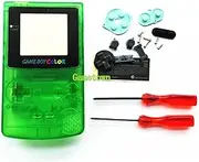 New Full Housing Shell Case Cover Pack with Screwdriver Buttons for Game boy Color GBC Repair Part-Clear Green