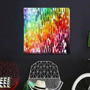 Designer Stripe Abstract Stretched Canvas Print A377