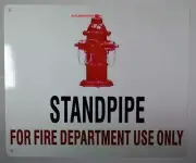 Standpipe for FIRE Department USE ONLY Sign with Image, Engineer-REF24-1027