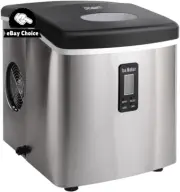 Devanti 120W Stainless Steel Ice Cube Maker 3.2L Portable Silver