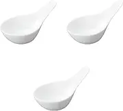 Set of 3, White with Astragalus, 4.7 x 2.4 x 2.2 inches (12 x 6 x 5.5 cm) | Setomonohonpo