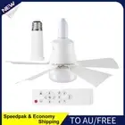 AU 40W Ceiling Fan Light 3 Speeds E27 Socket Fan Lamp (White Large Remote+Extend