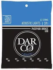 Martin Guitar Darco Acoustic D200, 92/8 Phosphor Bronze, Light-Gauge Guitar Strings, 12-String