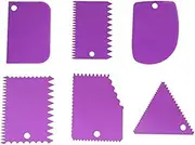 HLLMX 6 PCS Cake Scraper Set Cake Edge Decoration Tool Scraping Shoveling Cutting Cake Dough Fondant Chocolate