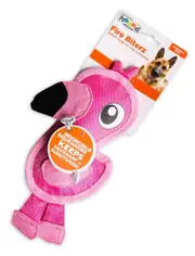 Fire Biterz Flamingo Durable Squeaker Dog Plush Toy By Outward Hound - Small - New, With Tags