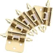 Amosfun 5pcs Hinges Auto Close Door Hinges Cafe Hinges Wood Hinge Camper Cabinet Hinges Load-Bearing Hinge Hinges for Semi-Concealed Hinges Kitchen Cabinet Hinges Coffee Steel Plate
