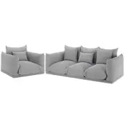 Berlin 4 Seater Boucle Sofa Set with Pillows