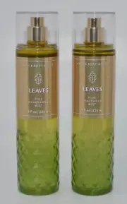 2 NEW BATH & BODY WORKS LEAVES FINE FRAGRANCE MIST SPRAY 8 OZ LARGE APPLE SPICE
