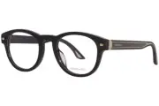 Chopard VCH327 0700 Eyeglasses Frame Men's Black Full Rim Round Shape 49mm