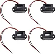 SING F LTD 4X 12V Electronic Buzzer Alarm Sounder 75Db High Decibel Continuous Buzzer Alarm 155mm Wire Length for Remind The Car to Turn Off Headlights