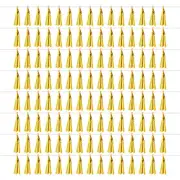 120Pcs Bright Gold Tassel Garland Banner with Rope