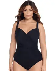 [Miraclesuit Swim] Sanibel Underwired Shaping Swimsuit Plus in Black