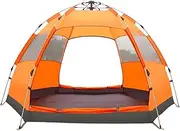 Tent 3-4/4-6 Person Hexagon Mongolian Tent Rainproof Breathable Double Layer Camping Tents for Outdoor Camping Yurt