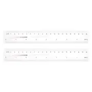 2pcs Film Ruler 8 Inch 1mm Scale PET Flexible Straight Ruler