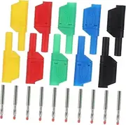 TOPPERFUN Sturdy Banana Plugs 10pcs Insulation Test Plugs Speaker Wire Connectors Audio Jacks User-friendly Design