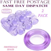 Penis Ring Sleeve Delay Cock Ejaculation Men Sheath Dildo Adult Sex Toy Donut AU