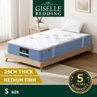 Giselle Bedding 25cm Mattress Single Bed Pocket Spring Mattresses Medium Firm
