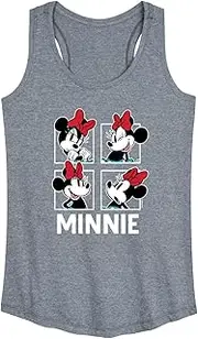 [Disney] Mickey & Friends - Minnie Grid - Women's Racerback Tank Top
